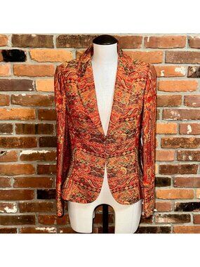 Worthington Floral Tapestry Print Blazer Size 4